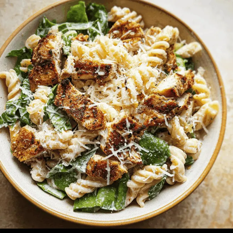 Easy Chicken Caesar Pasta Salad Recipe