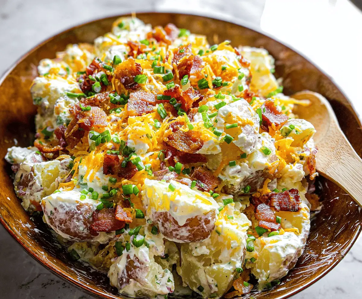 Easy Loaded Baked Potato Salad Recipe
