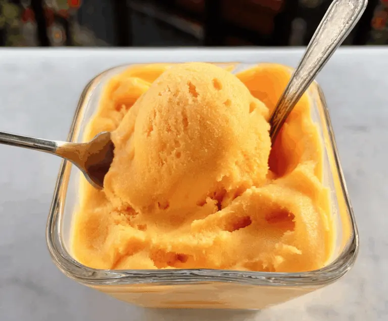 Easy Homemade Peach Sorbet Recipe