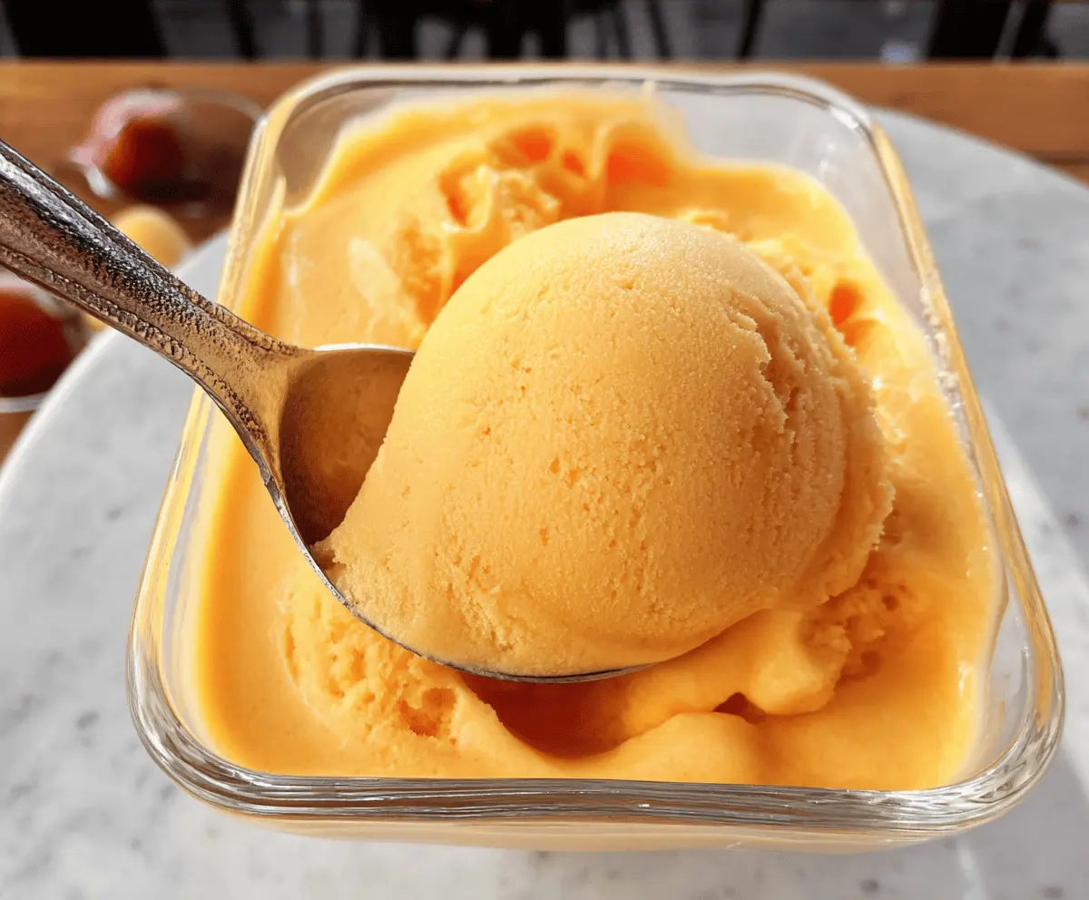 Easy Homemade Peach Sorbet Recipe