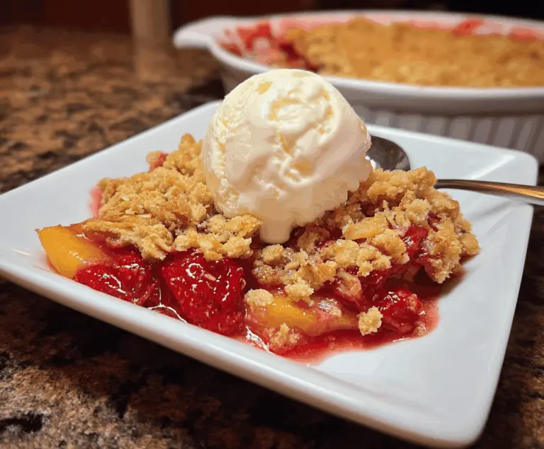 Easy Strawberry Peach Crisp Recipe