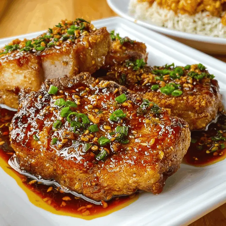 Easy Double Crunch Honey Garlic Pork Chops