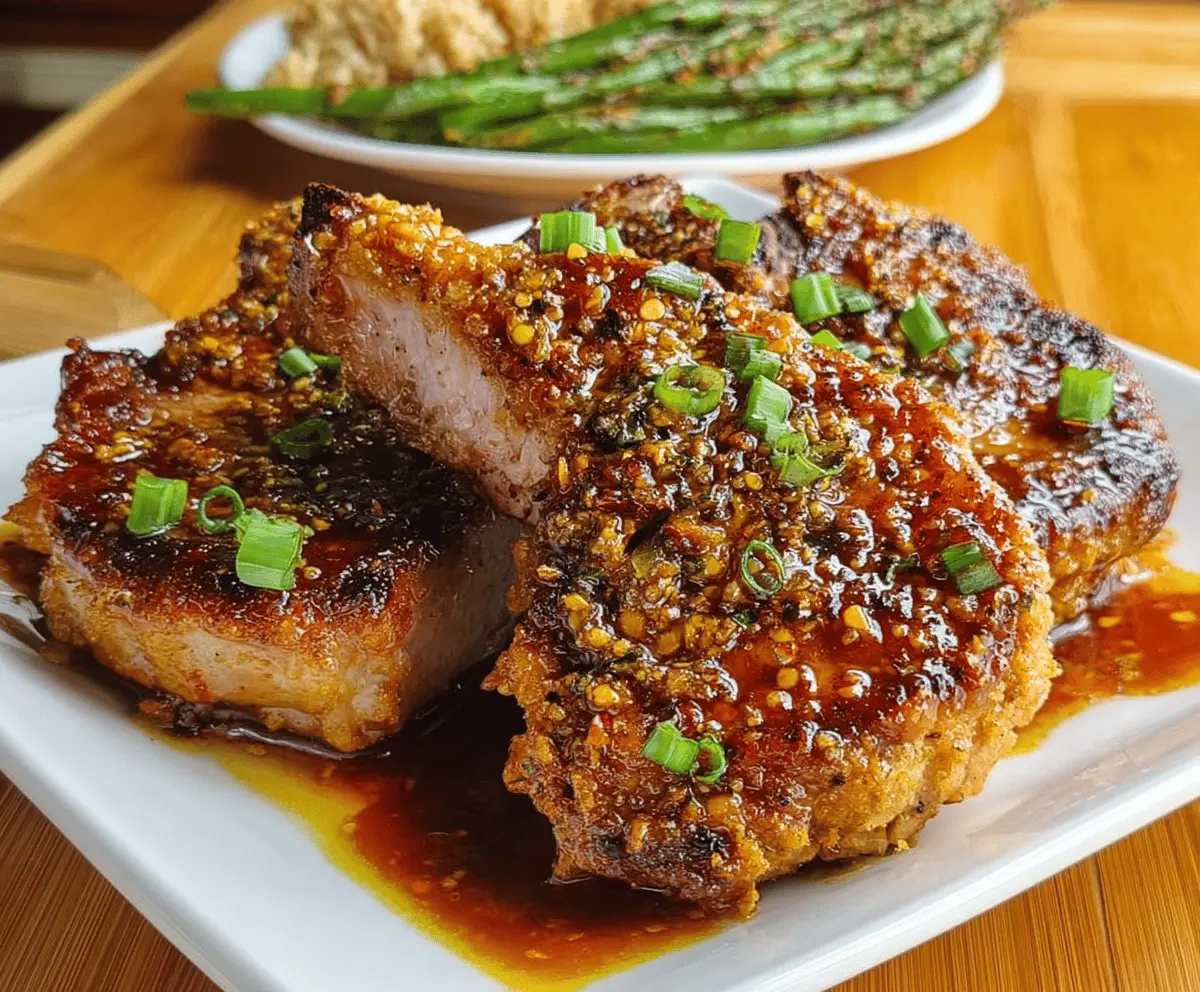 Easy Double Crunch Honey Garlic Pork Chops