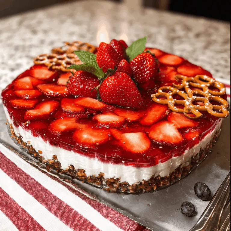 Best Easy Strawberry Pretzel Jello Salad Recipe