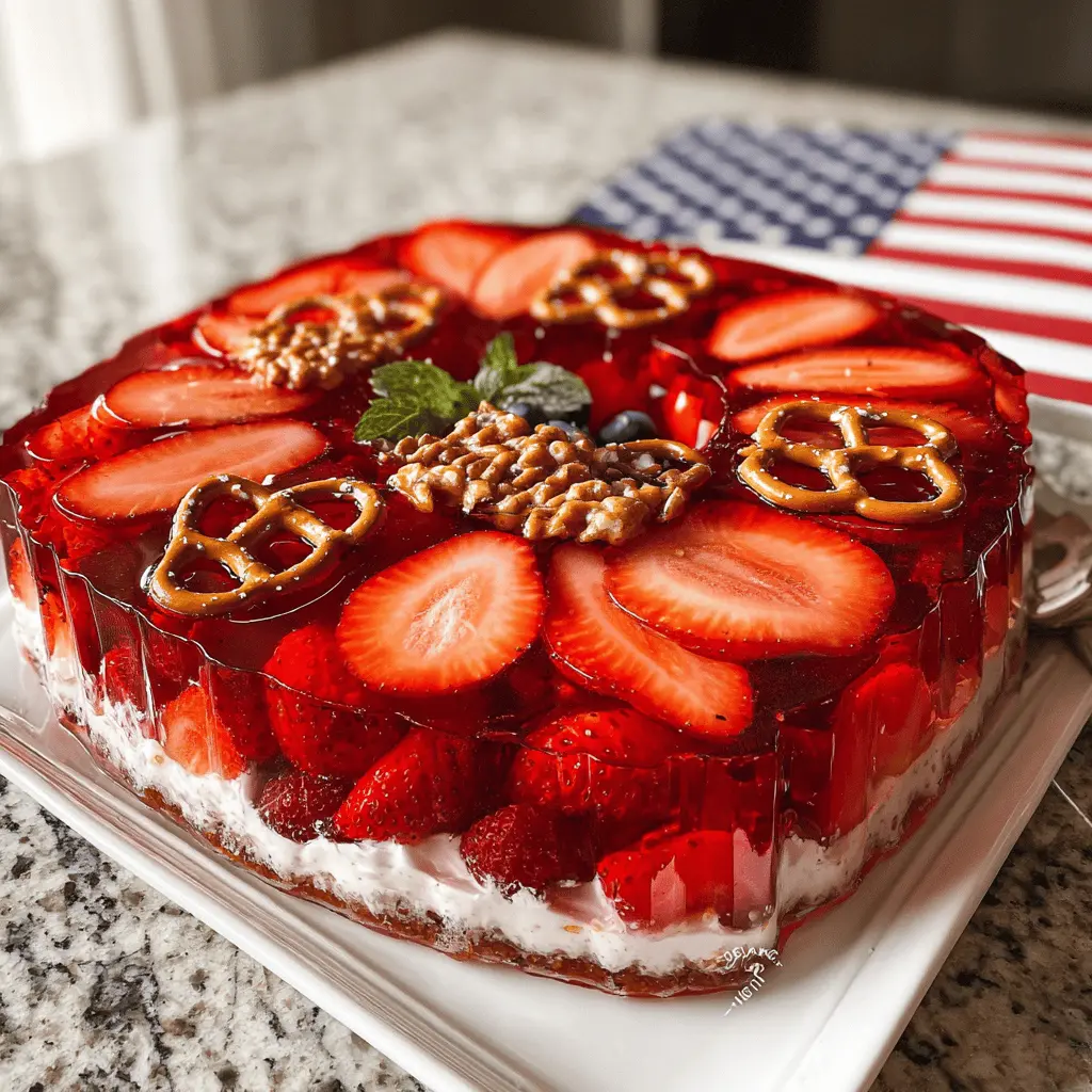 Best Easy Strawberry Pretzel Jello Salad Recipe