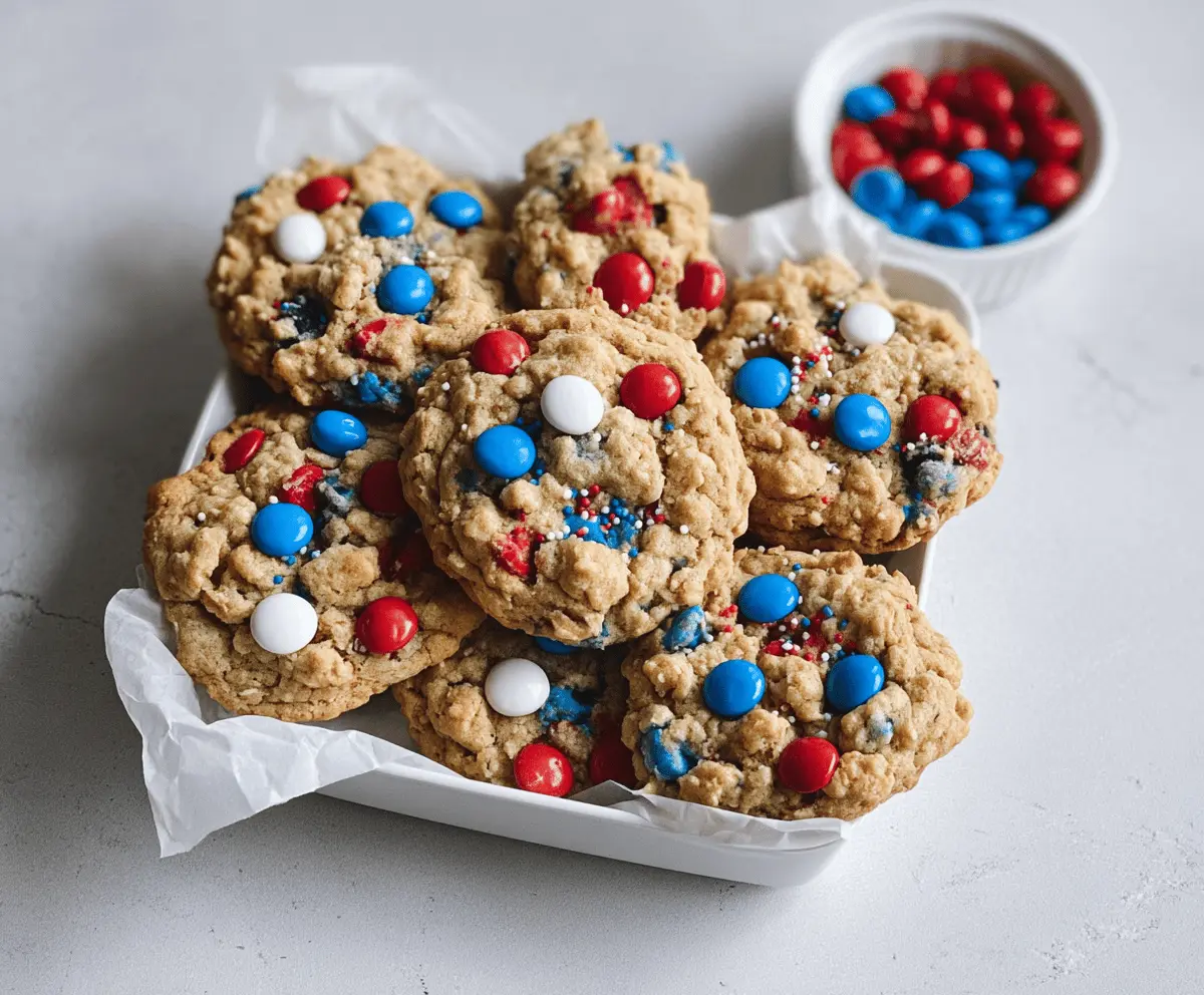 Easy 4th of July Monster Cookies Recipe