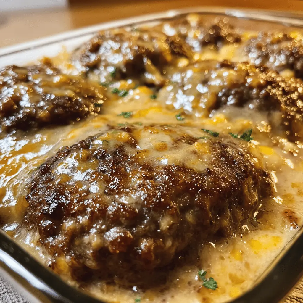 Easy Amish Hamburger Steak Bake Recipe