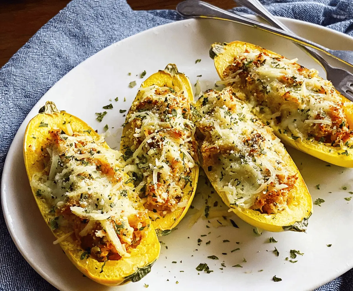 Easy Cheesy Stuffed Yellow Squash Recipe