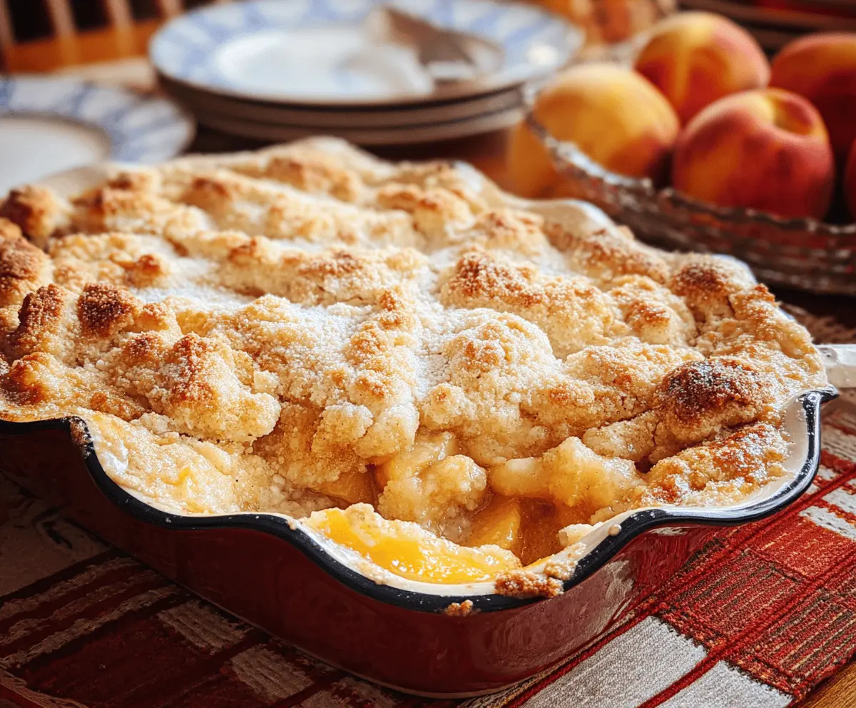 Easy Homemade Peach Cobbler Recipe
