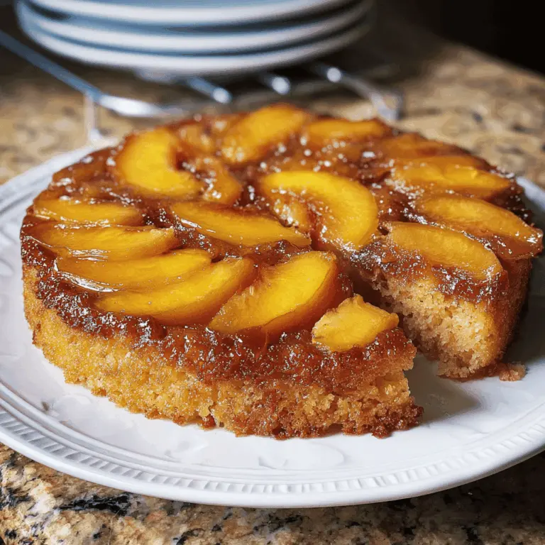 Easy Peach Upside-Down Cake Recipe