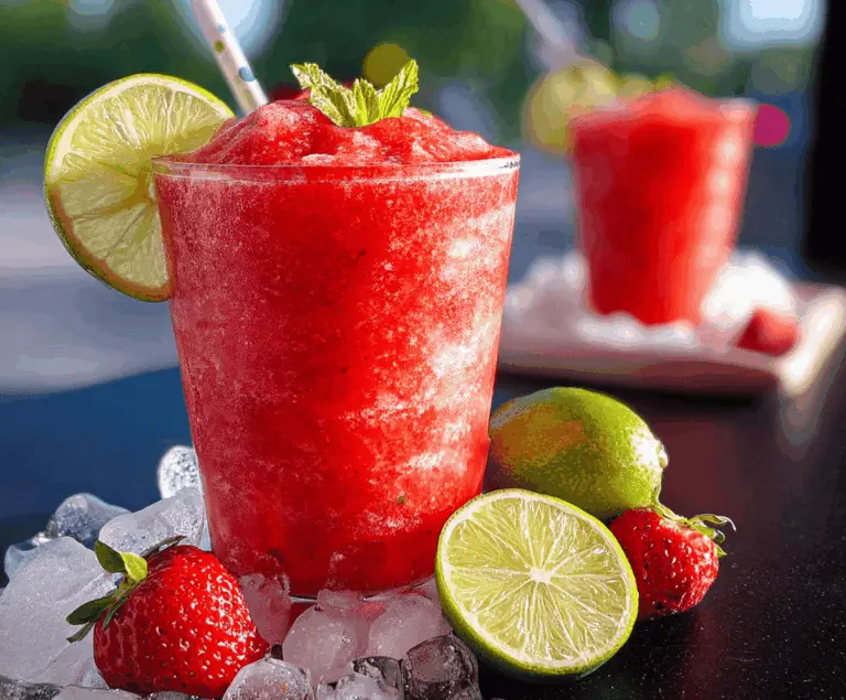 Refreshing Strawberry Lime Slush Recipe