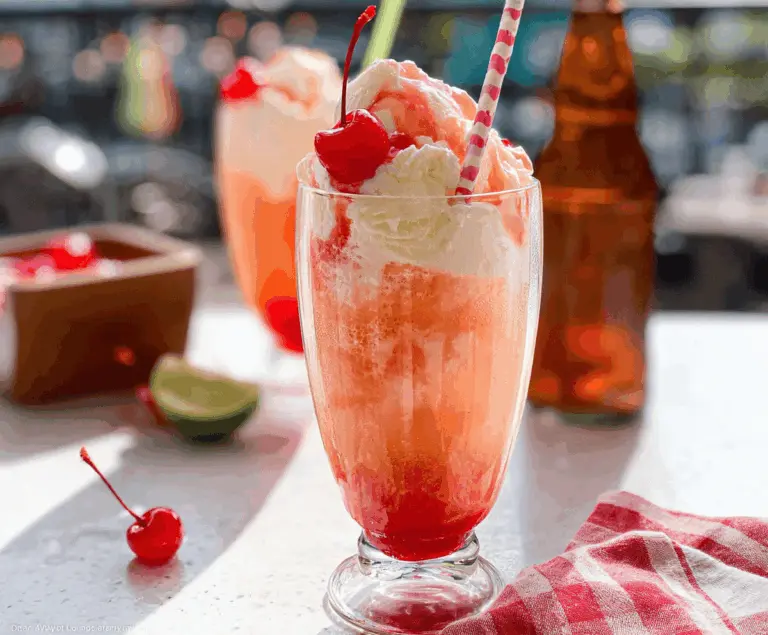 Easy Shirley Temple Ice Cream Float Recipe