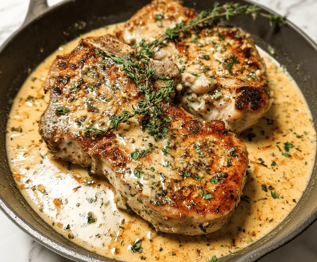 Creamy Boursin Pork Chops Recipe