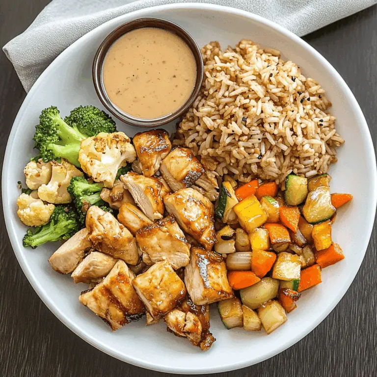 Easy Hibachi Chicken with Fried Rice and Veggies