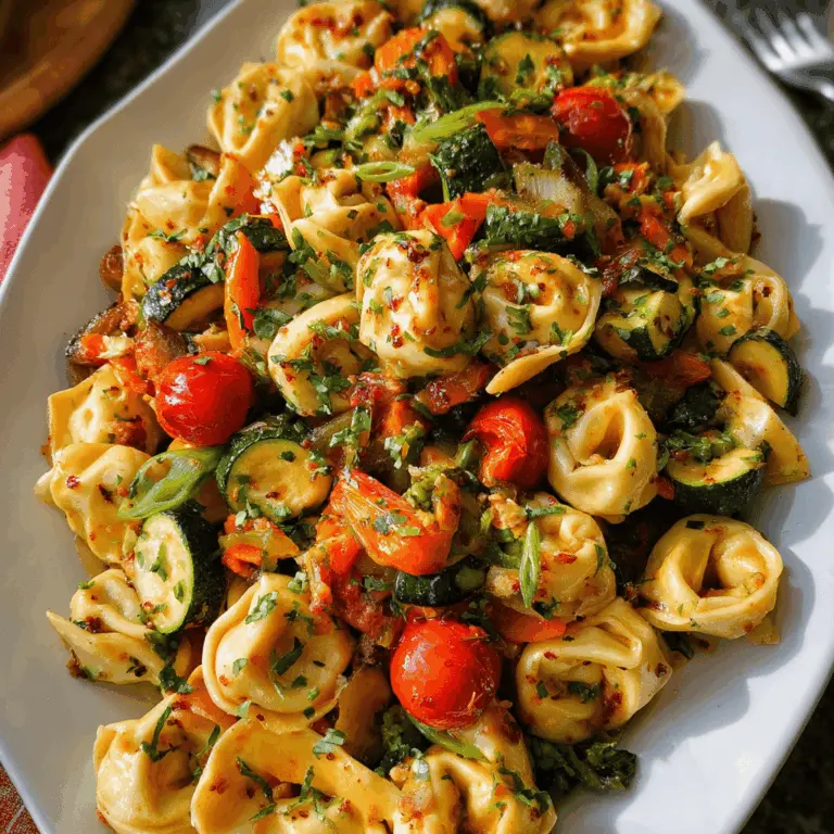 Easy Tortellini With Sautéed Vegetables Recipe