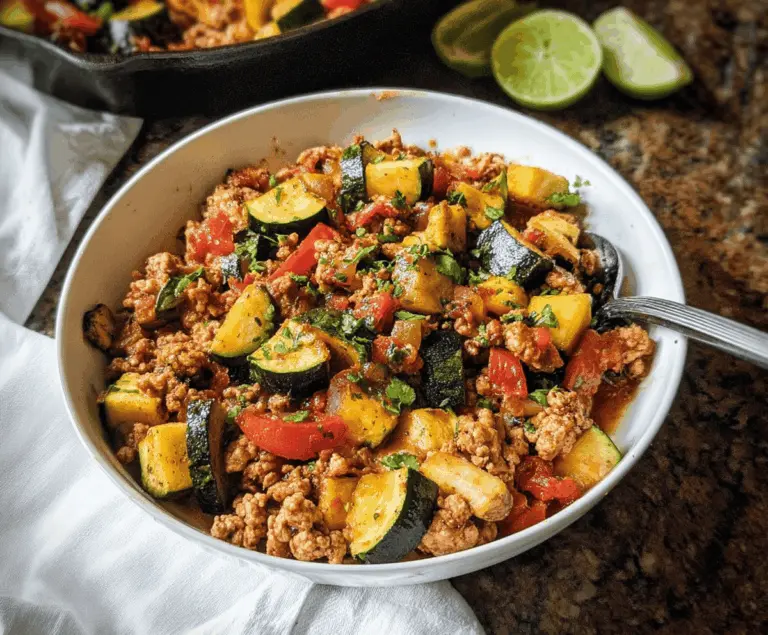 Healthy Ground Turkey and Zucchini Skillet Recipe