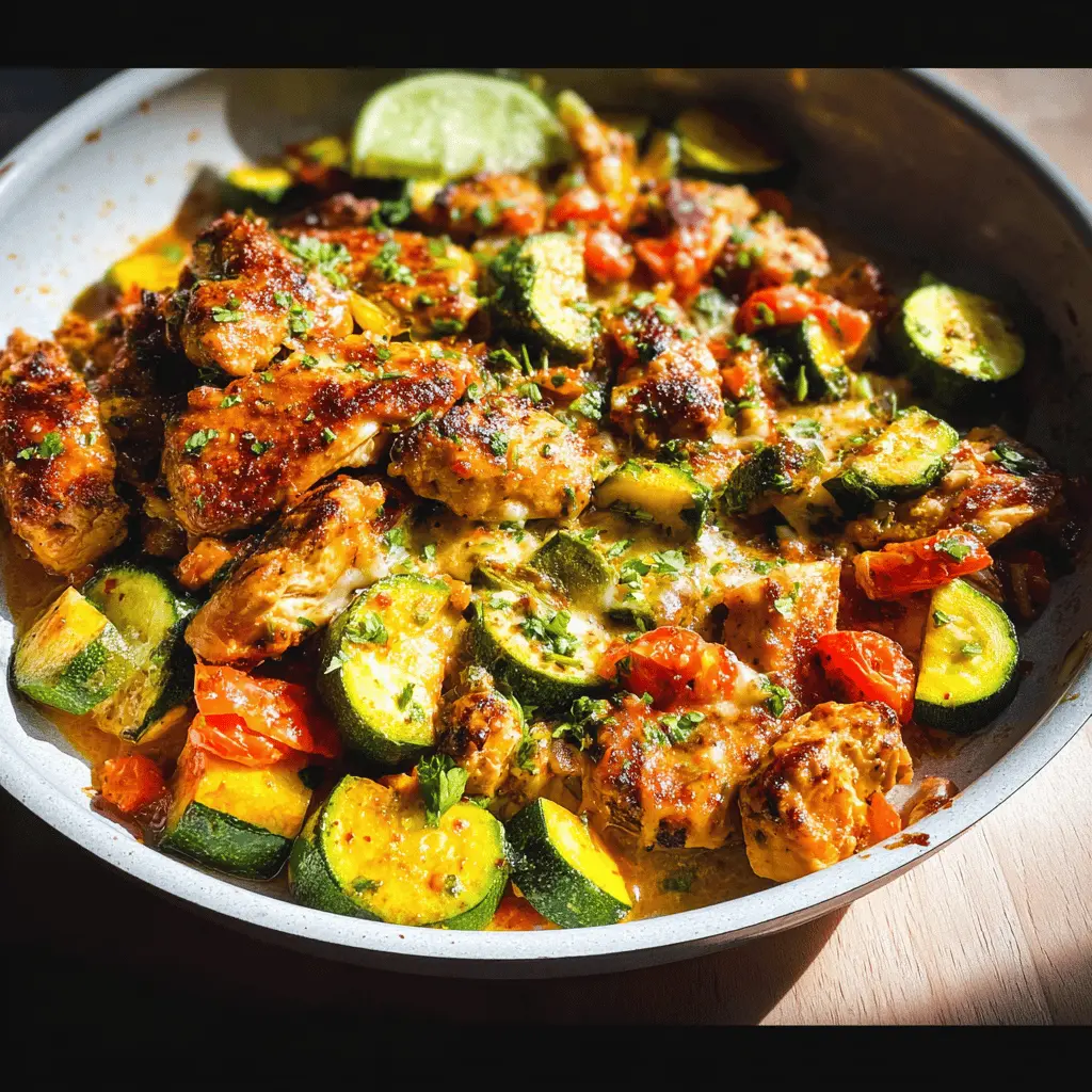 Quick Tex Mex Chicken and Zucchini Skillet