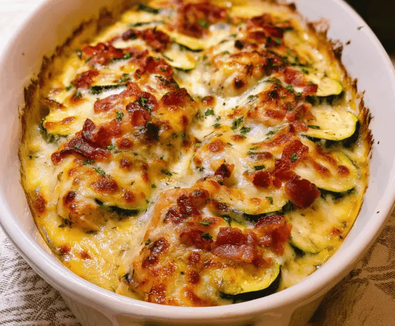 Easy Chicken Zucchini Bake with Bacon
