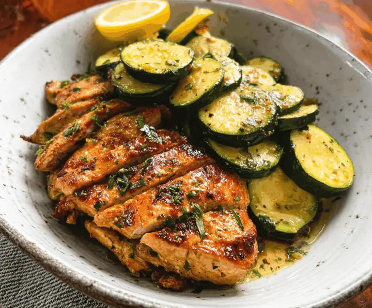 Easy Asado Chicken with Sauteed Lemon Zucchini