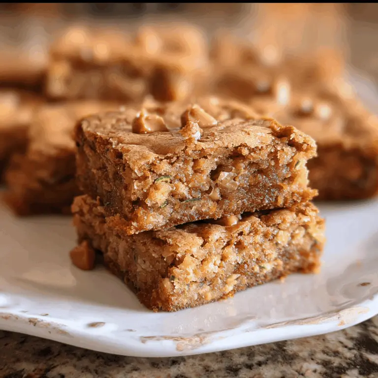 Chewy Butterscotch Zucchini Blondies Recipe