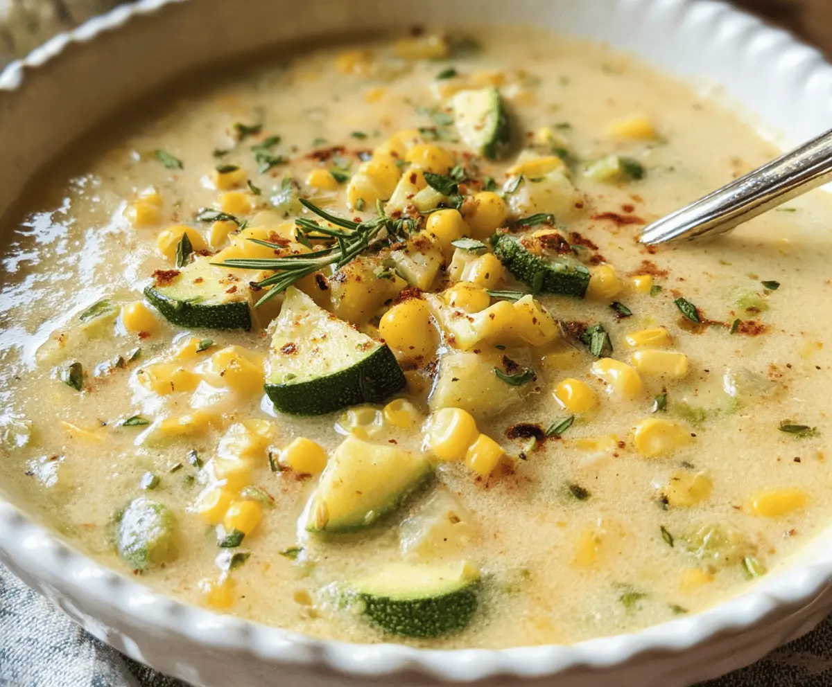 Easy Summer Corn and Zucchini Chowder Recipe