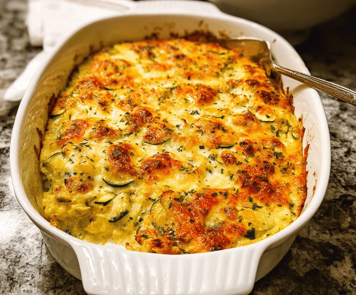 Cheesy Zucchini Squash Casserole Recipe