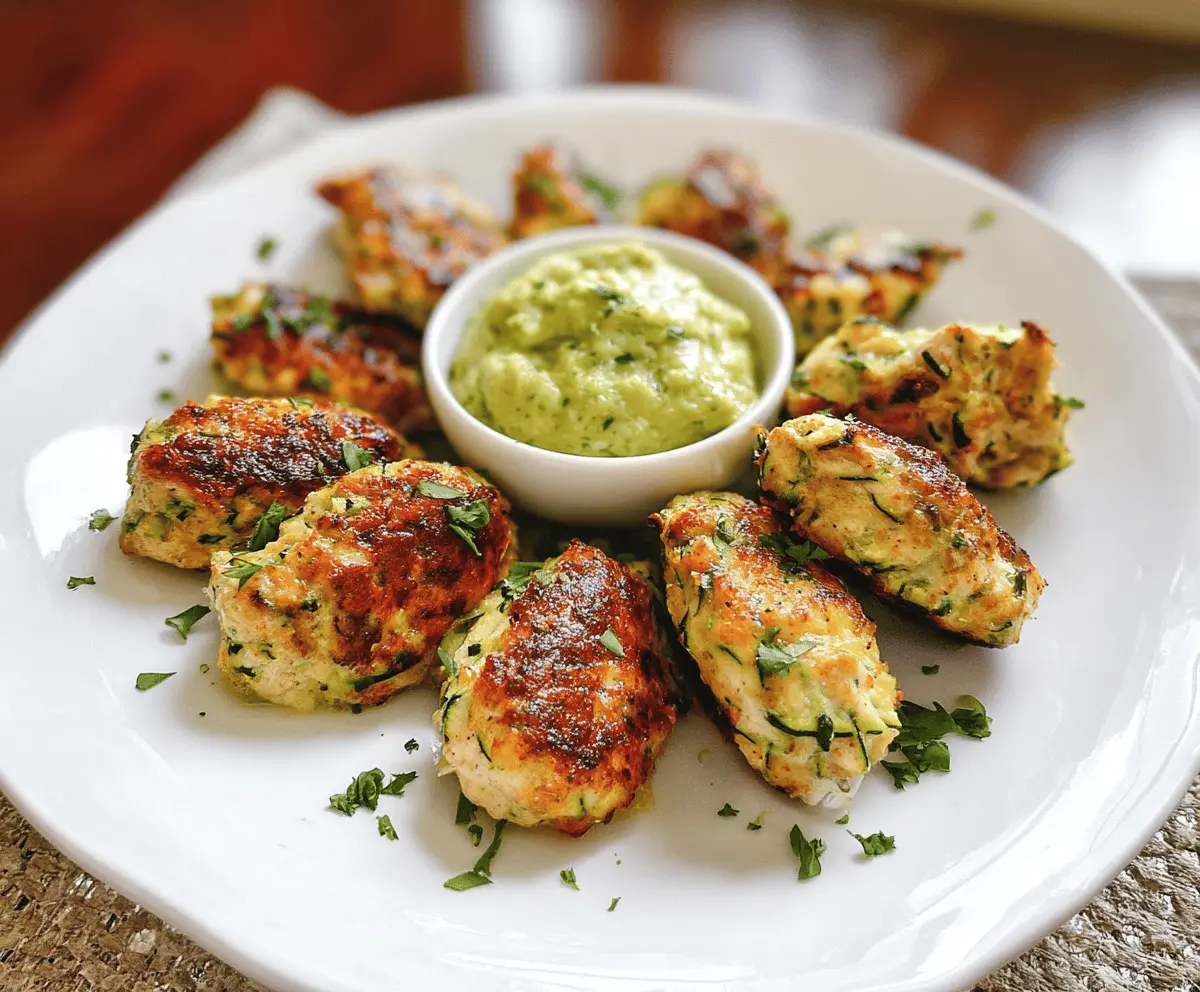 High Protein Chicken Zucchini Bites Recipe
