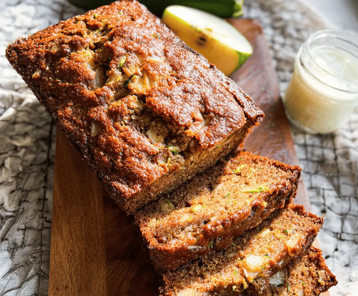 Moist Apple Zucchini Bread Recipe