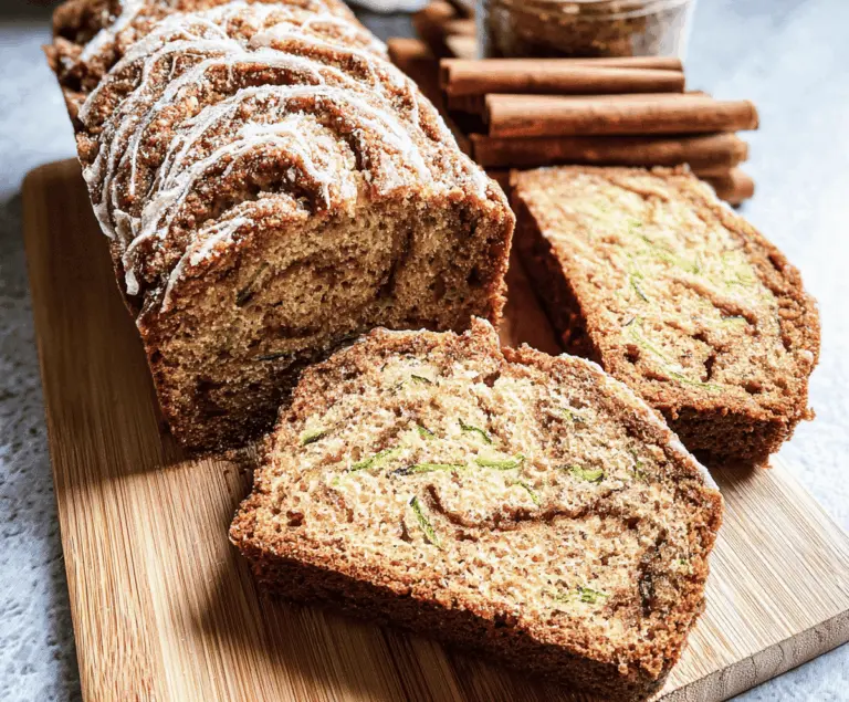 Moist Cinnamon Swirl Zucchini Bread Recipe