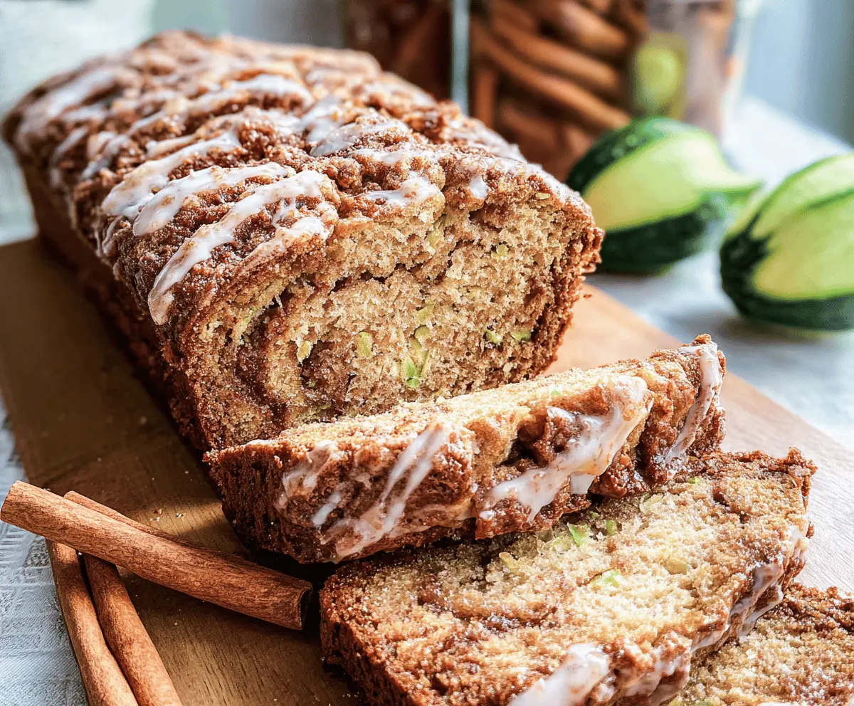Moist Cinnamon Swirl Zucchini Bread Recipe