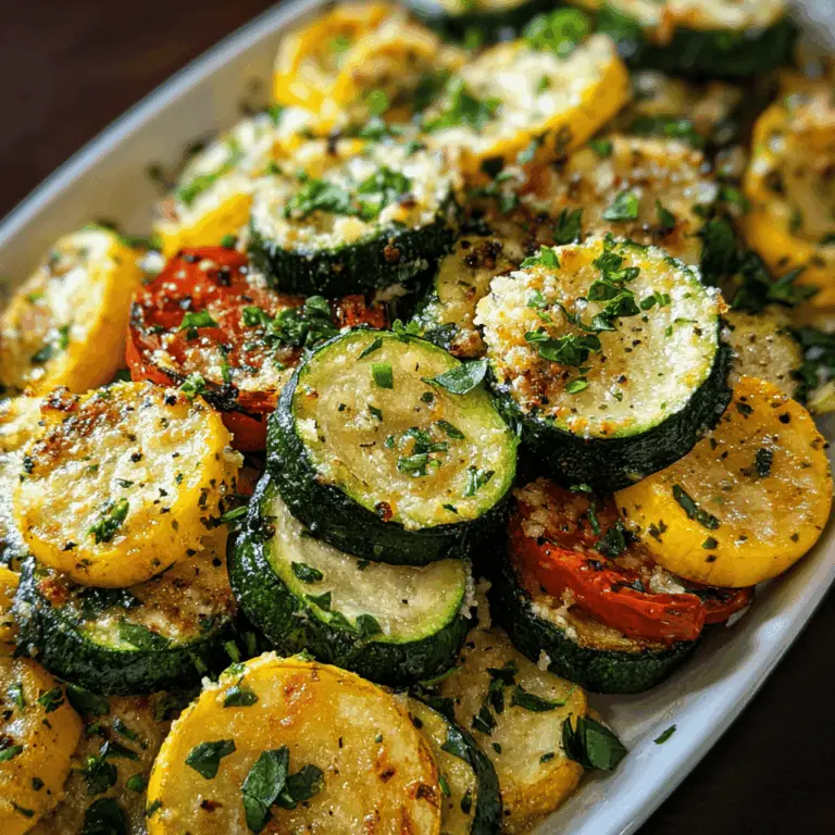 Easy Garlic Parmesan Zucchini and Squash Medley