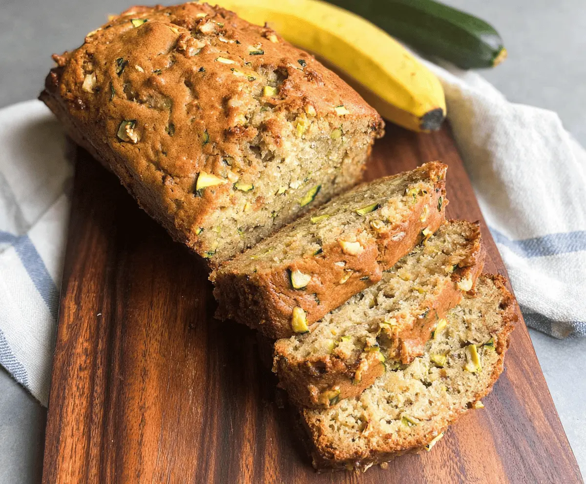 Moist Zucchini Banana Bread Recipe