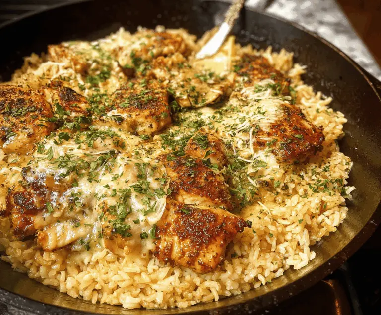 Easy One-Pan Garlic Parmesan Chicken and Rice