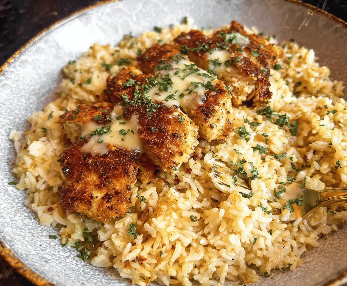 Easy One-Pan Garlic Parmesan Chicken and Rice