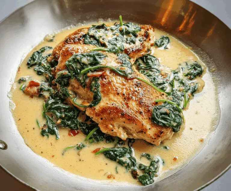 Creamy Chicken Florentine Recipe with Spinach