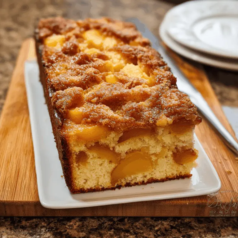 Easy Peach Cobbler Pound Cake Recipe
