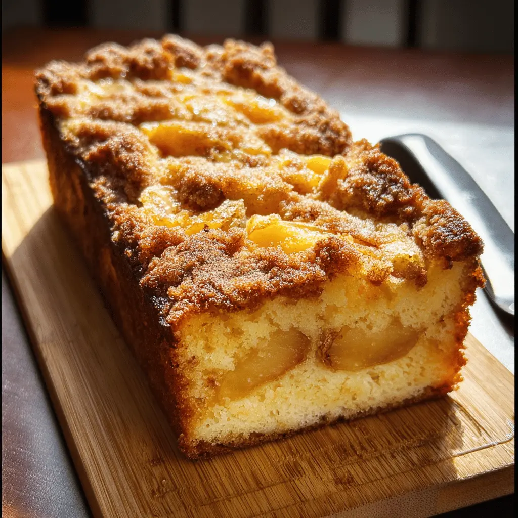 Easy Peach Cobbler Pound Cake Recipe