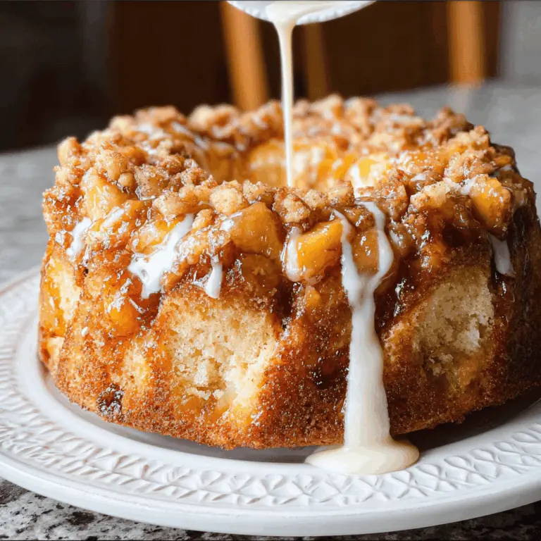 Cream Cheese Peach Cobbler Pound Cake Recipe