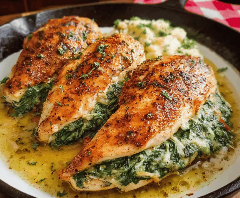 Easy Spinach Stuffed Chicken Breasts Recipe