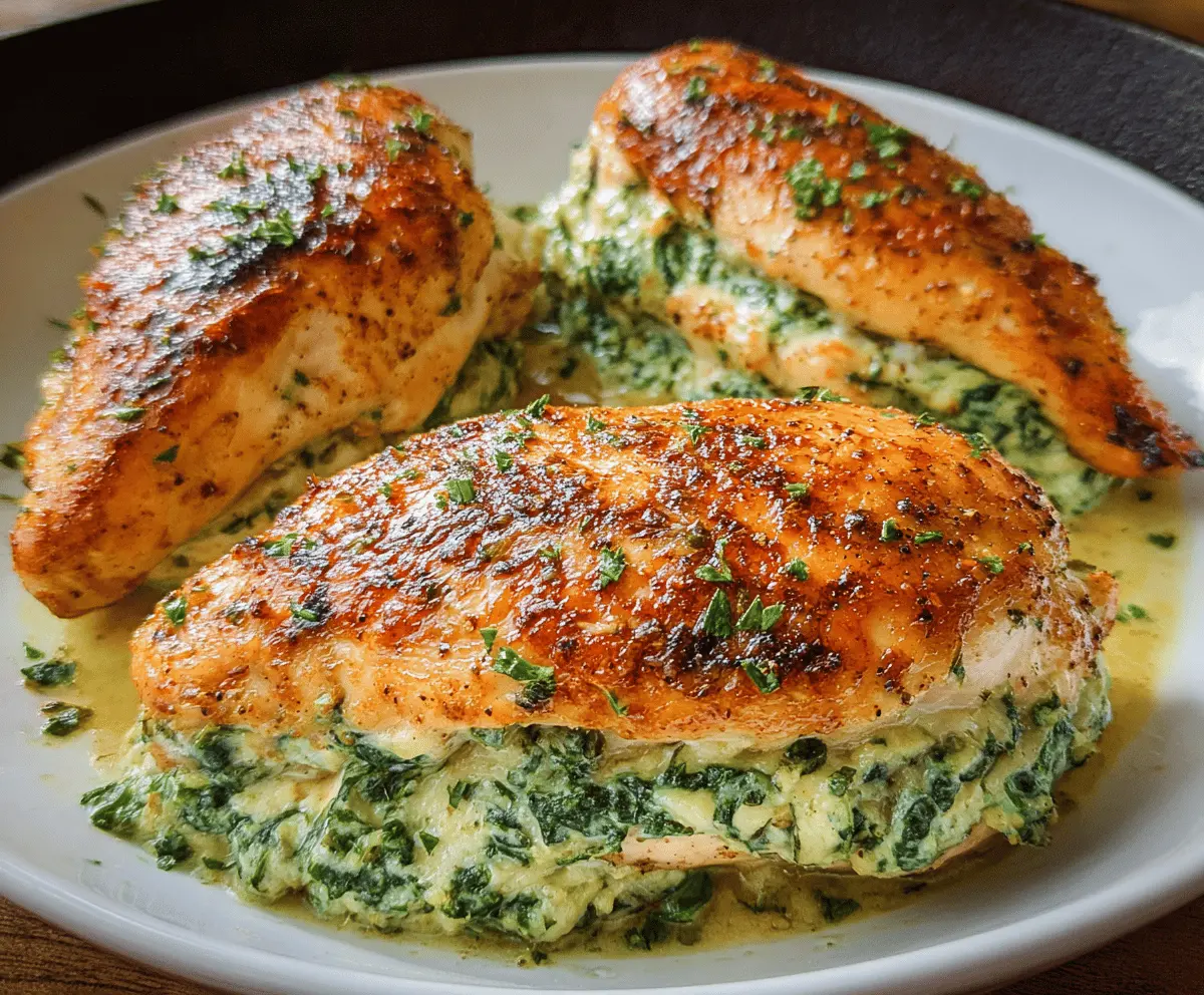 Easy Spinach Stuffed Chicken Breasts Recipe