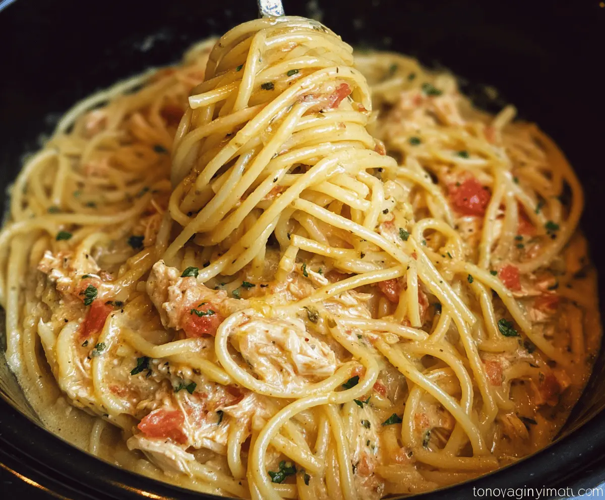 Easy Crockpot Chicken Spaghetti Recipe for Busy Weeknights