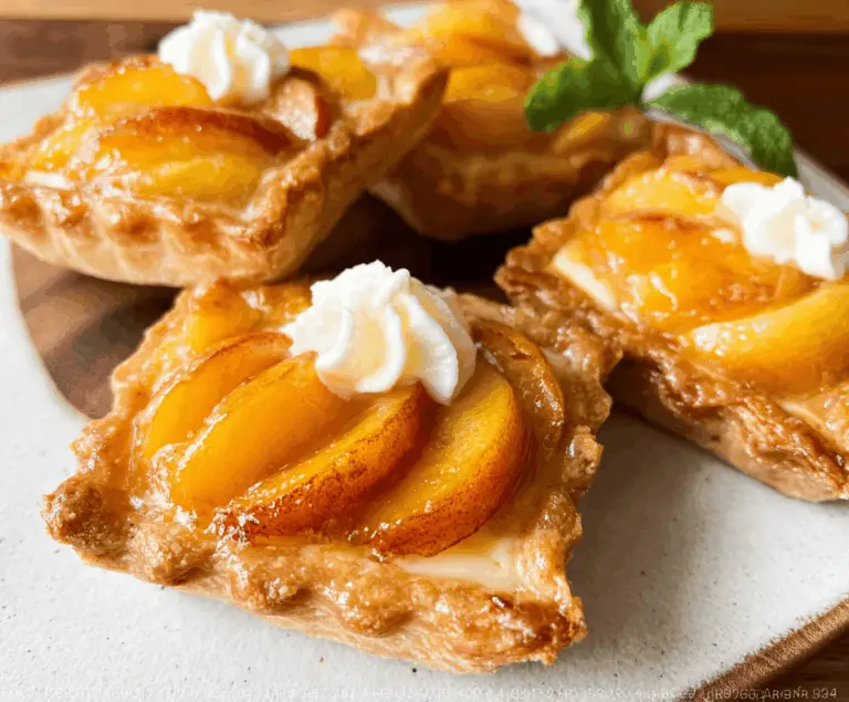 Mini Peach and Cream Cheese Tart Recipe