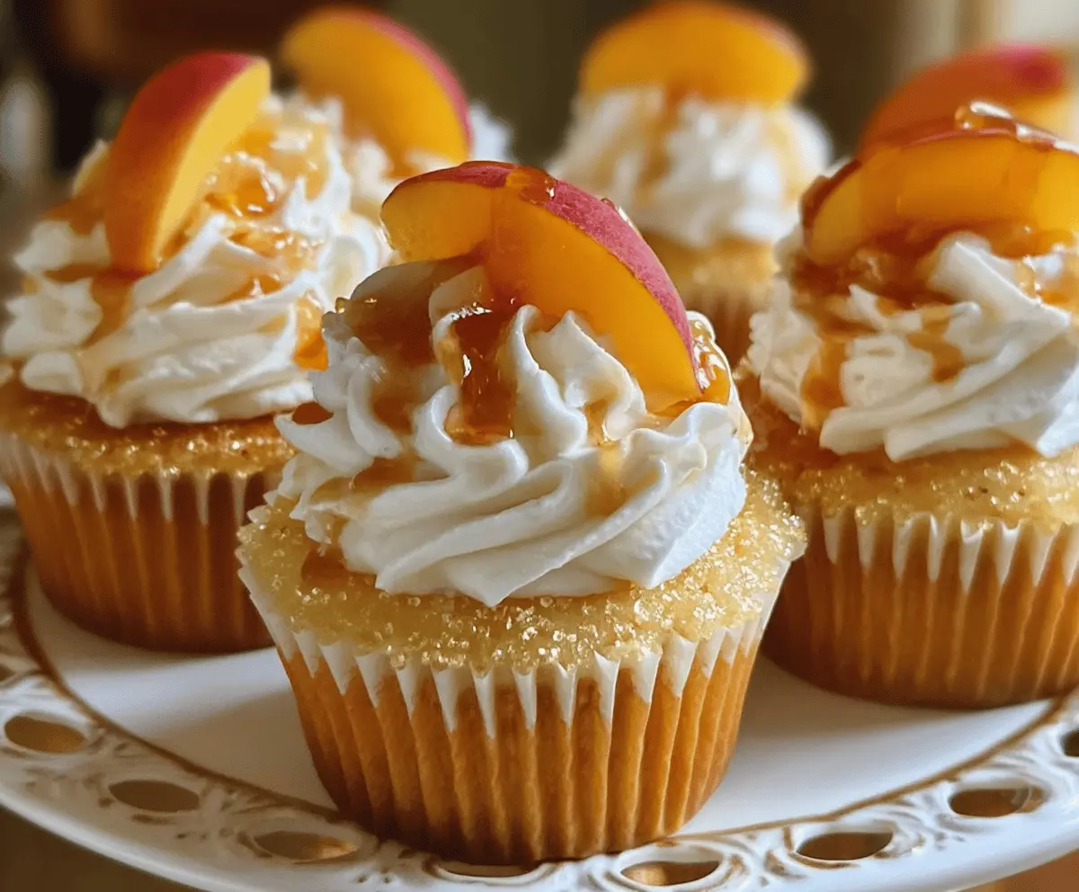 Honey Peach Cream Cheese Cupcakes Recipe