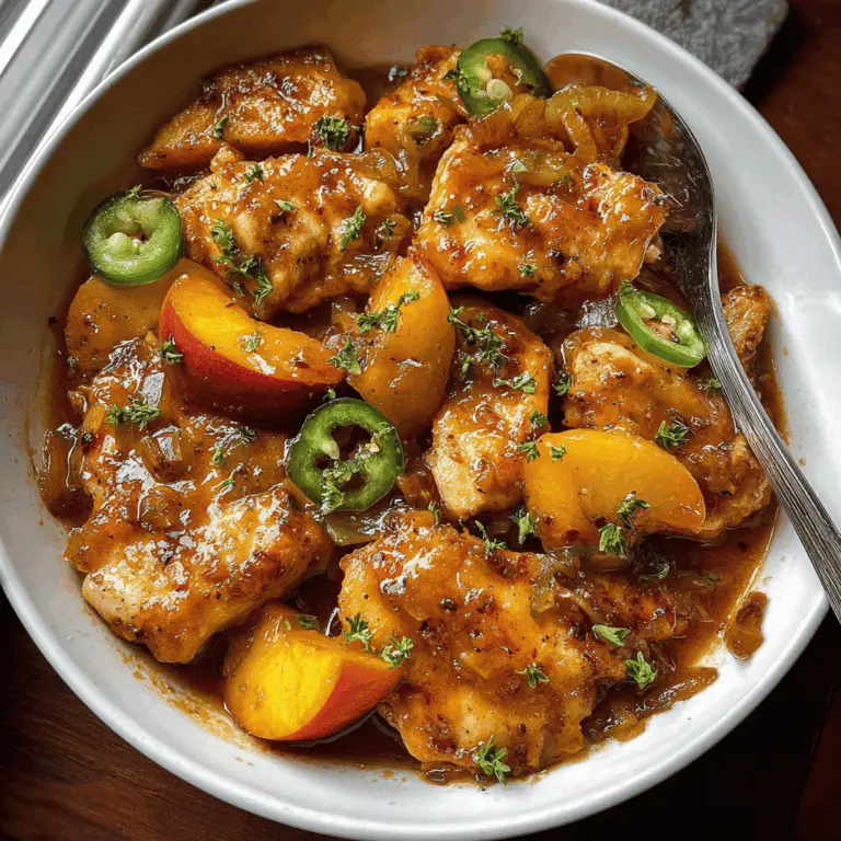 Spicy Jalapeno Peach Chicken Recipe