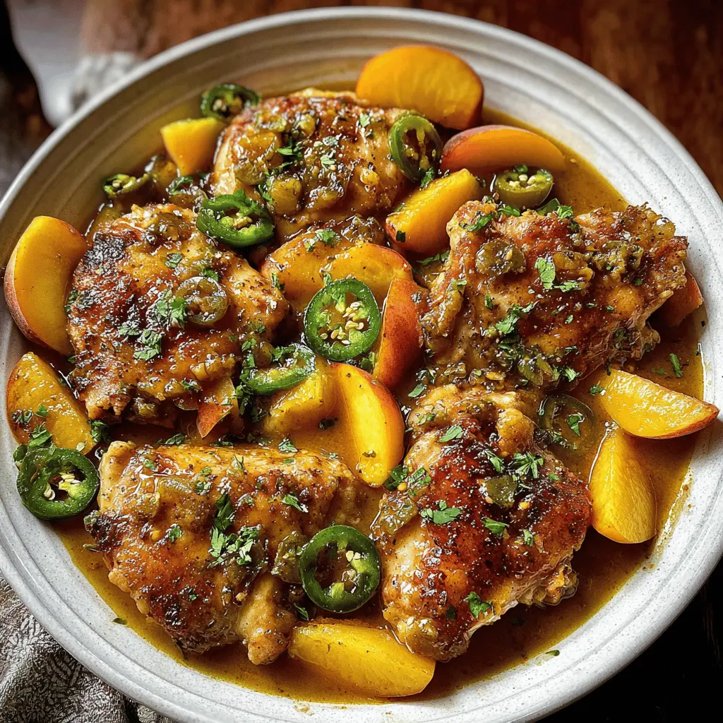 Spicy Jalapeno Peach Chicken Recipe