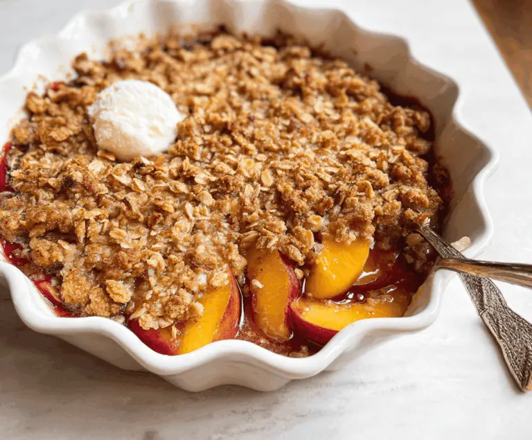 Easy Peach Crisp Recipe With Crunchy Topping