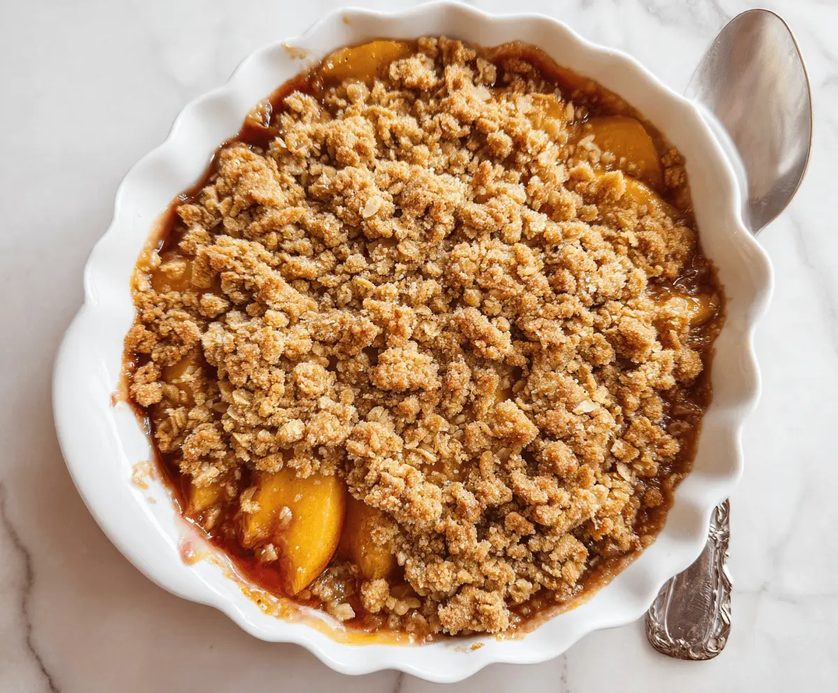 Easy Peach Crisp Recipe With Crunchy Topping