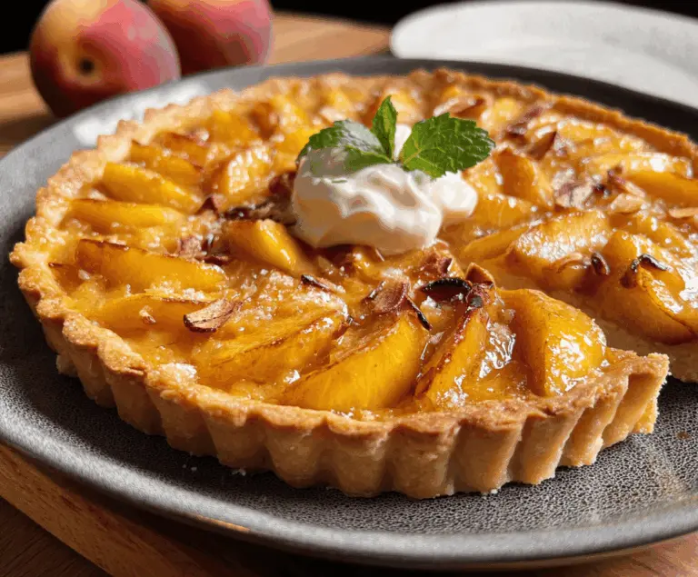 Easy Peach Tart Recipe with Fresh Fruit