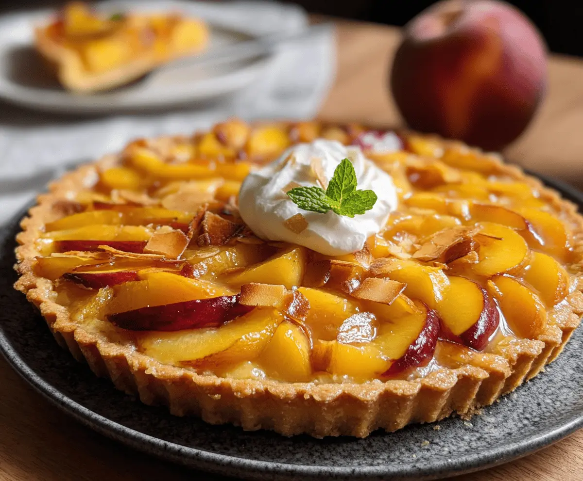 Easy Peach Tart Recipe with Fresh Fruit