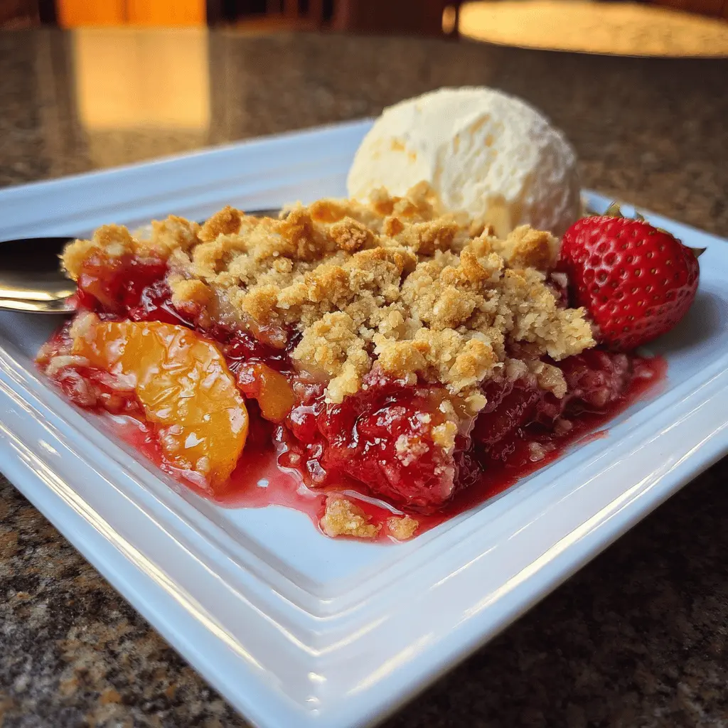 Easy Strawberry Peach Crisp Recipe for Summer